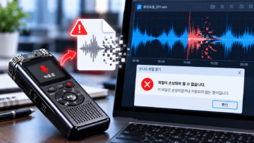 녹음파일손상