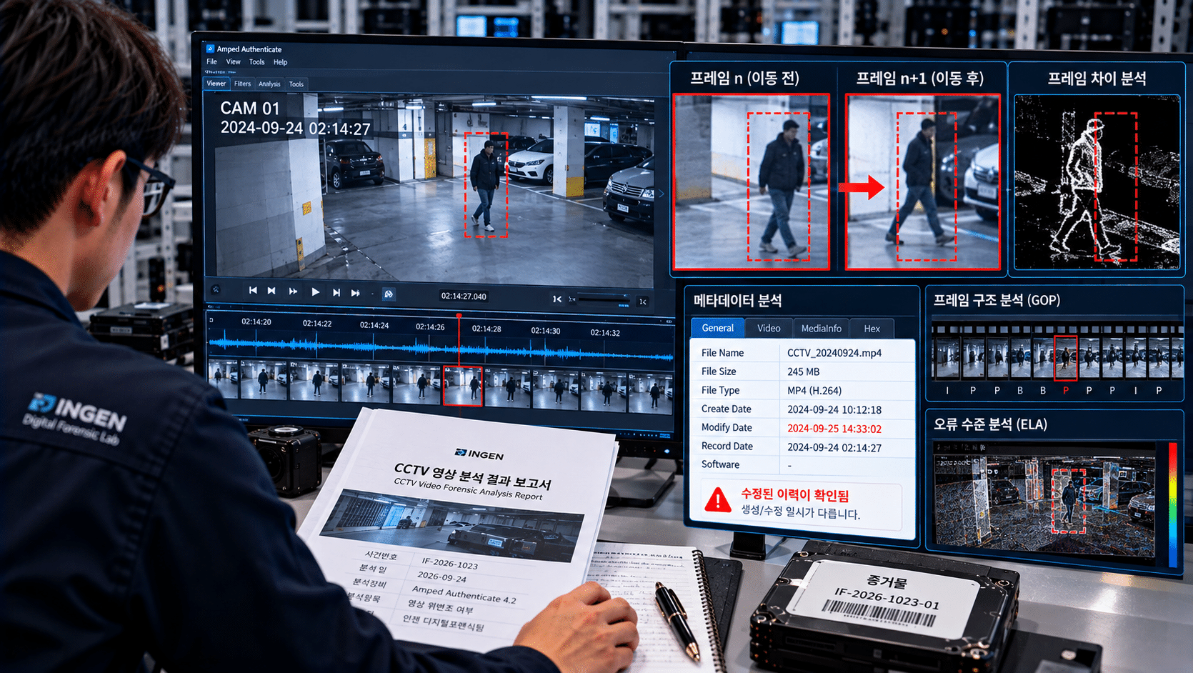 사례 1. CCTV 영상 편집·변조 의심 분석