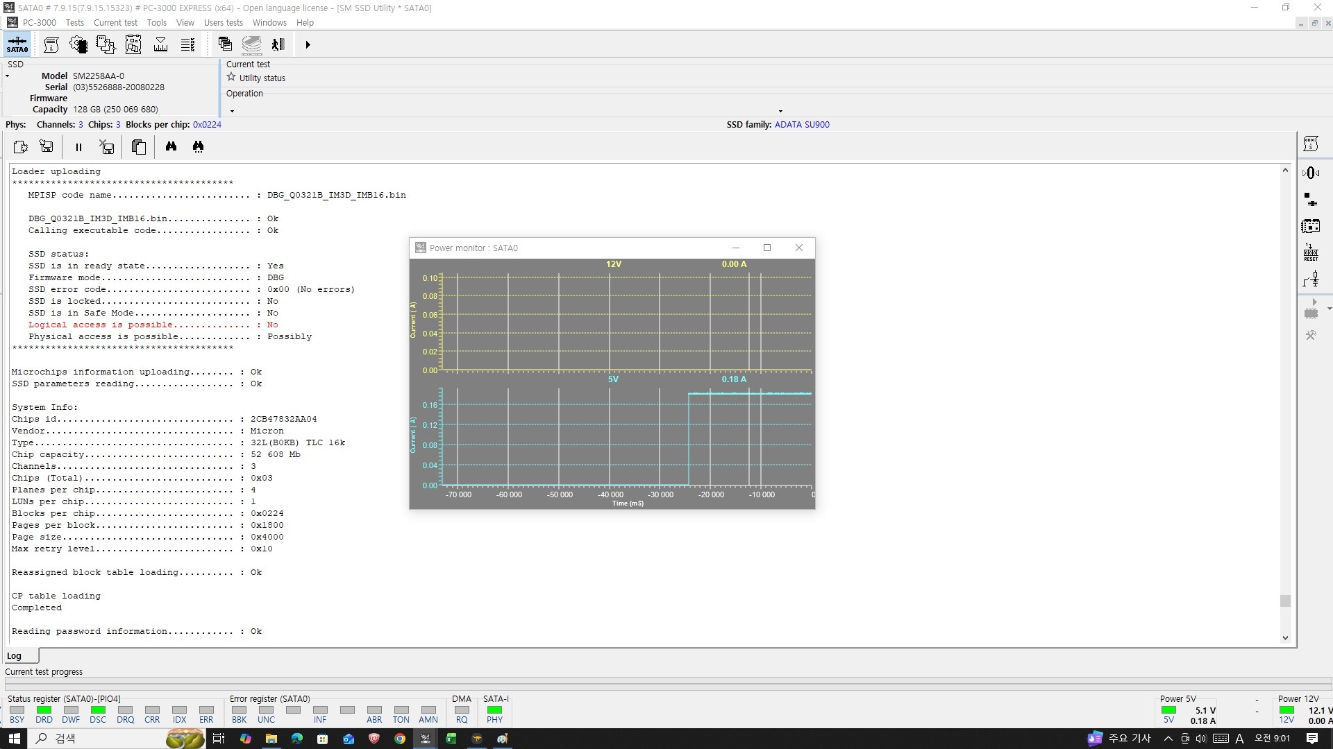 PC3000 SSD POWER MONITOR