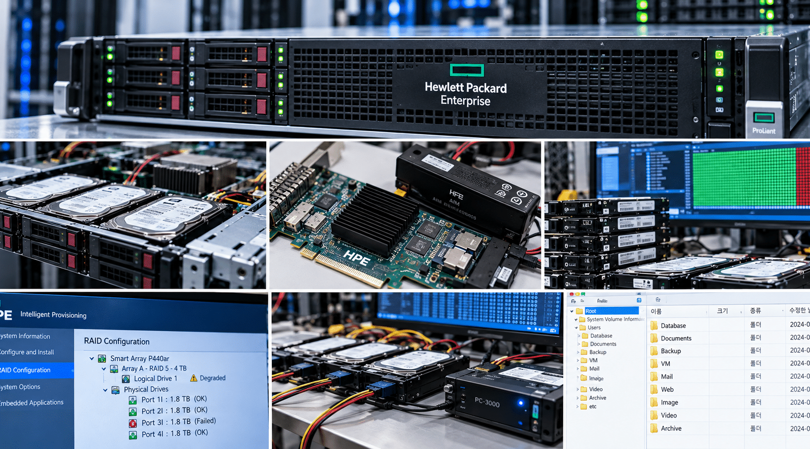 HPE 서버 RAID 장애 데이터복구