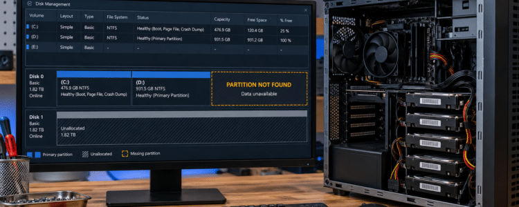 PC RAID 파티션 삭제·포맷 후 데이터복구