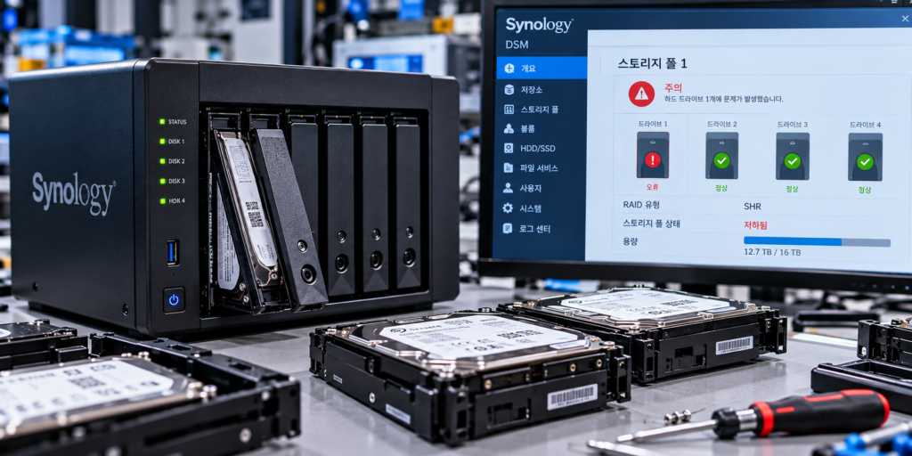 Synology NAS 하드디스크 장애 데이터복구