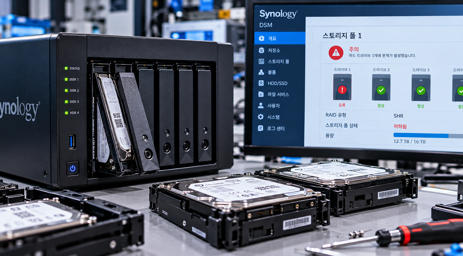 Synology NAS 하드디스크 장애 데이터복구