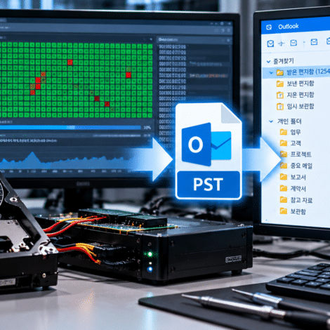 배드섹터 HDD에서 Outlook 메일 복구