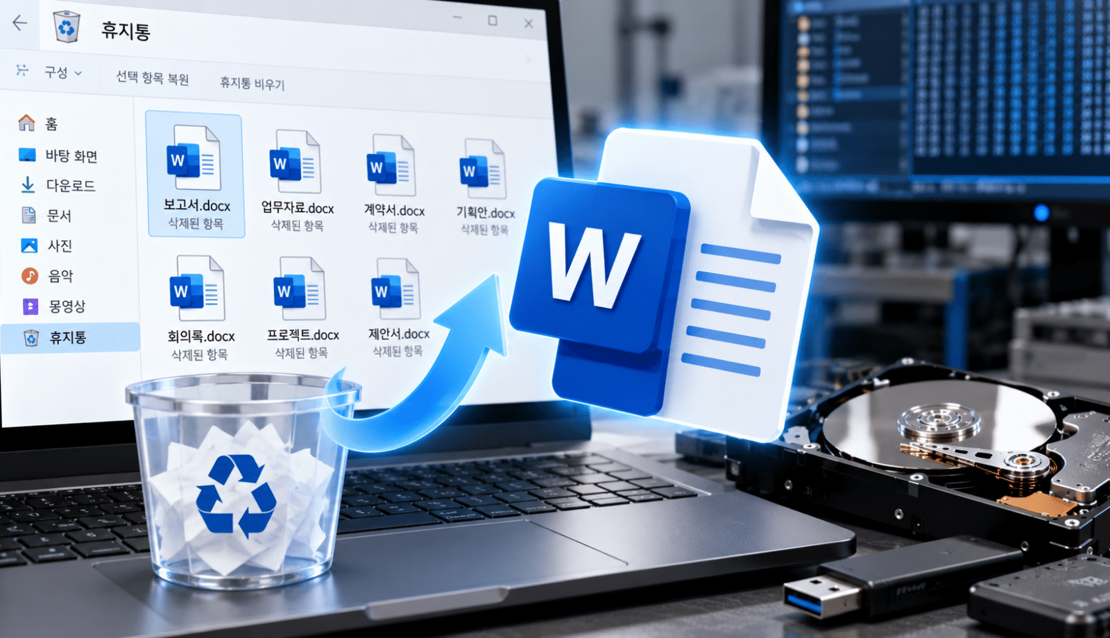 삭제된 Word 문서 복구