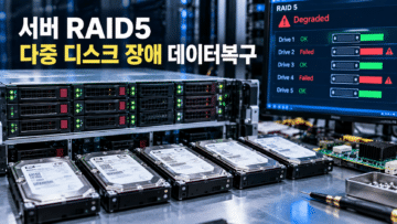 서버 RAID5 다중 디스크 장애 데이터복구