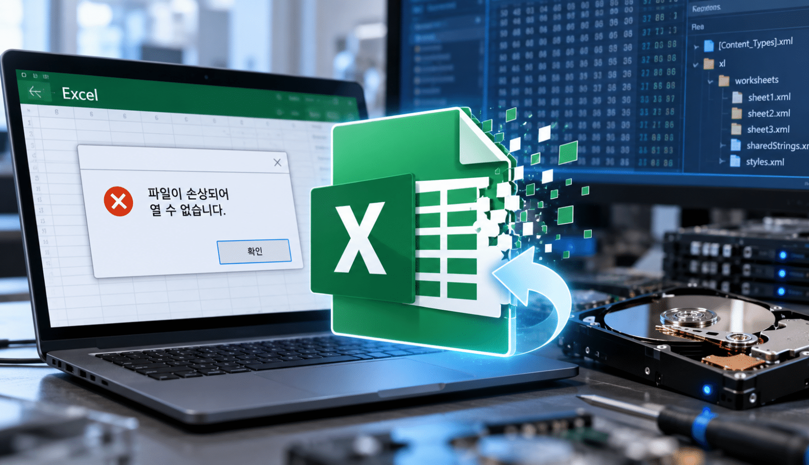 손상된 Excel 파일 복구