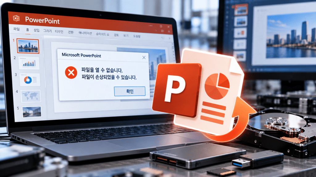 열리지 않는 PowerPoint 파일 복구