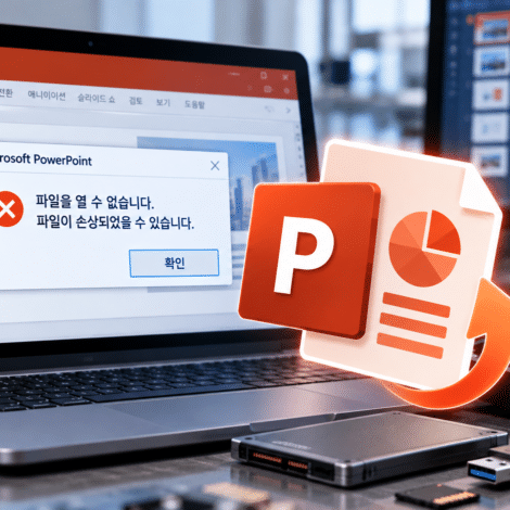 열리지 않는 PowerPoint 파일 복구