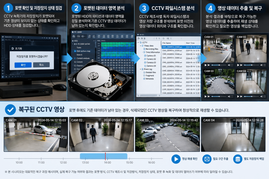 포맷된cctv영상복구